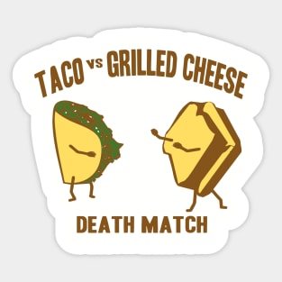 Taco vs Grilled Cheese Sticker